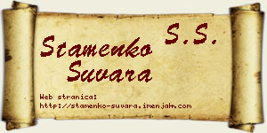 Stamenko Suvara vizit kartica